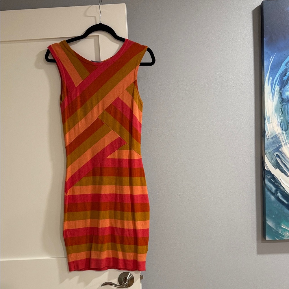 Ted Baker London Vibrant Striped Mini Dress